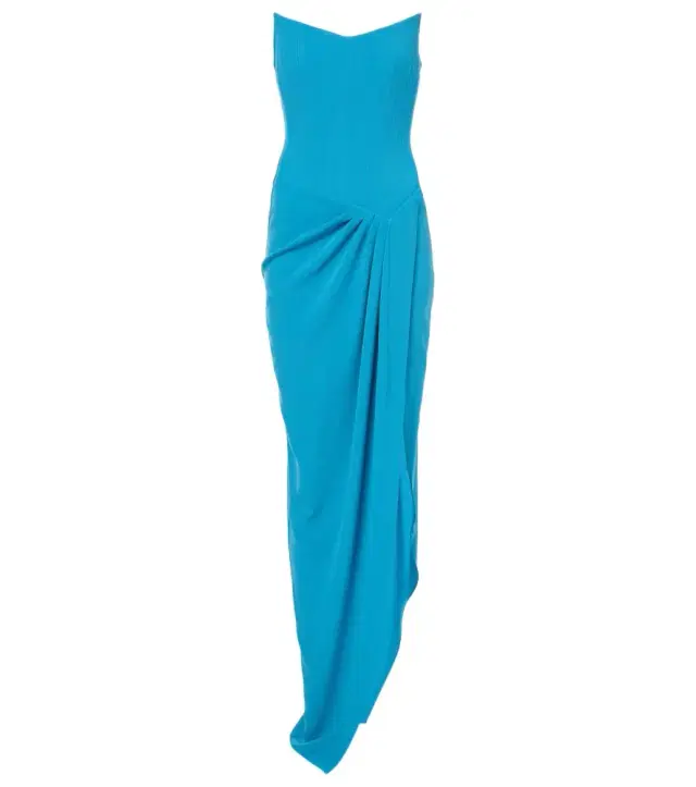 Alex Perry Draped crêpe corset gown