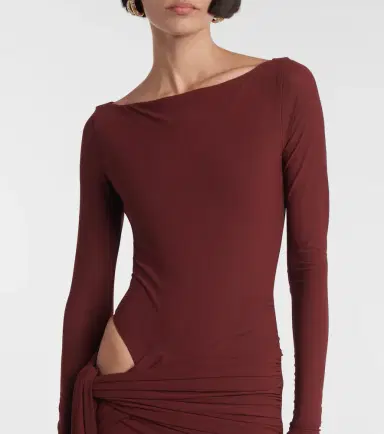Alex Perry Draped crêpe jersey gown | Thumbnail 4