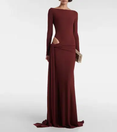 Alex Perry Draped crêpe jersey gown | Thumbnail 5