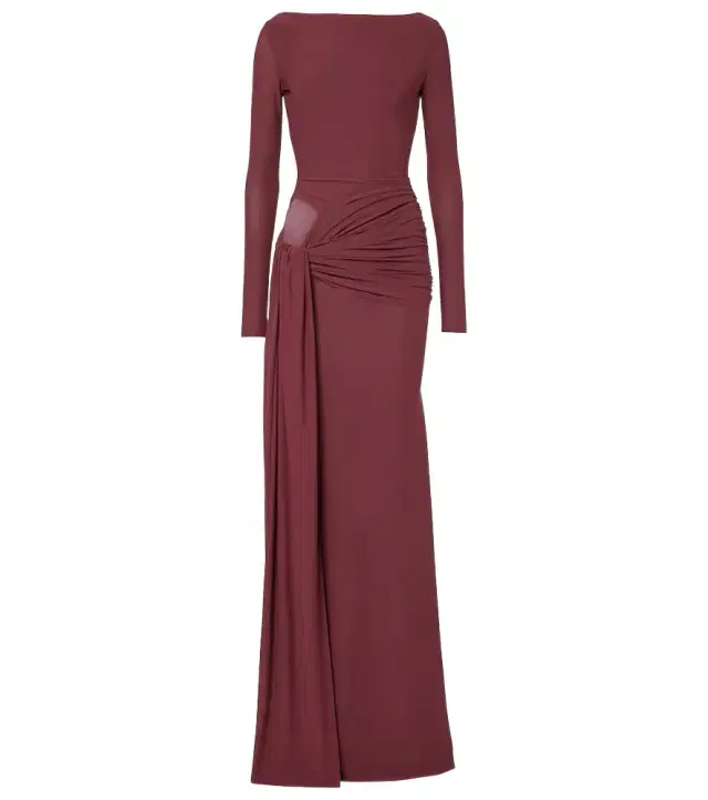 Alex Perry Draped crêpe jersey gown