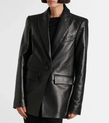 Alex Perry Oversized leather blazer | Thumbnail 2