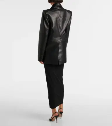 Alex Perry Oversized leather blazer | Thumbnail 4