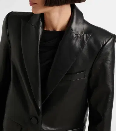 Alex Perry Oversized leather blazer | Thumbnail 5