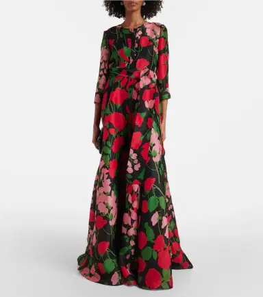 Carolina Herrera Floral silk gazar gown | Thumbnail 2