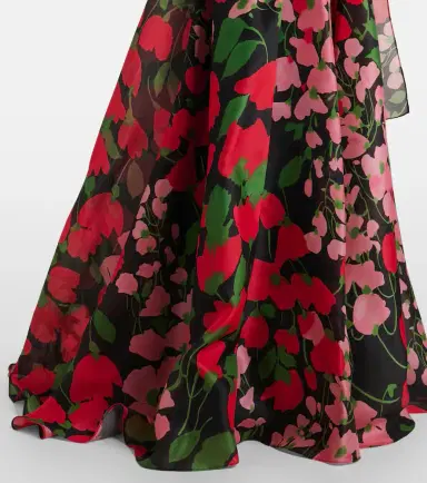 Carolina Herrera Floral silk gazar gown | Thumbnail 4