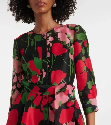 Carolina Herrera Floral silk gazar gown | Thumbnail 5