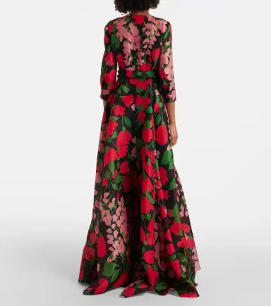 Carolina Herrera Floral silk gazar gown | Thumbnail 6