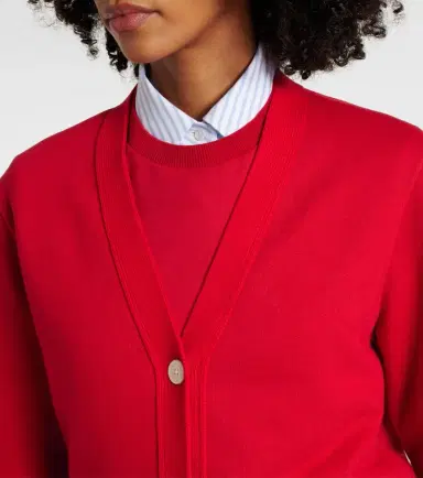 Thom Browne 4-Bar bouclé-trimmed cotton cardigan | Thumbnail 5
