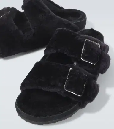 Birkenstock 1774 Arizona 1774 shearling-lined suede sandals | Thumbnail 3