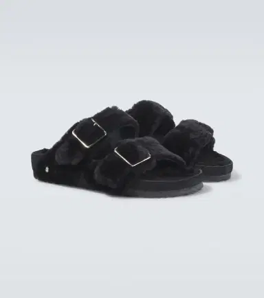 Birkenstock 1774 Arizona 1774 shearling-lined suede sandals | Thumbnail 6