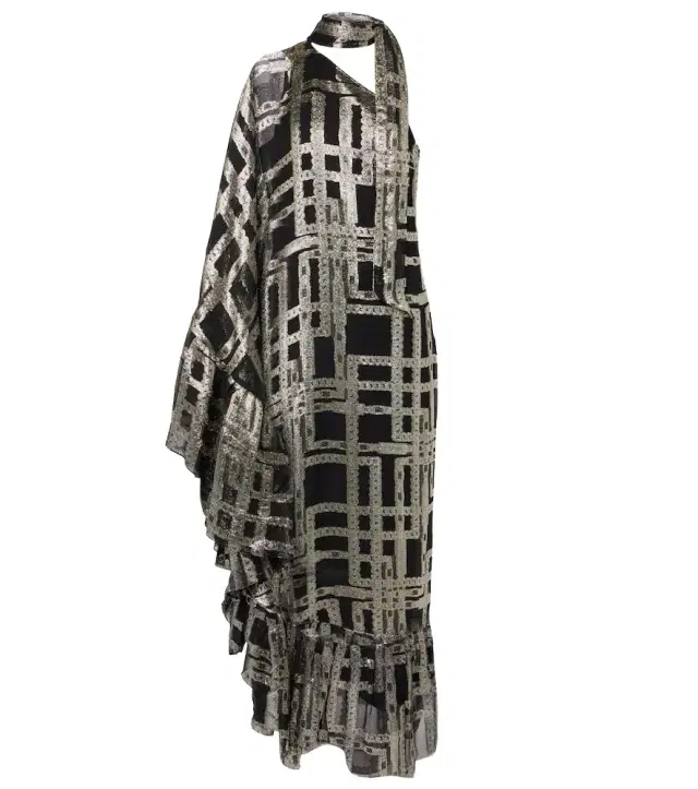 Taller Marmo Betsy printed asymmetric silk-blend maxi dress