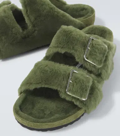 Birkenstock 1774 Arizona 1774 shearling-lined suede sandals | Thumbnail 2