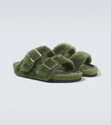 Birkenstock 1774 Arizona 1774 shearling-lined suede sandals | Thumbnail 3