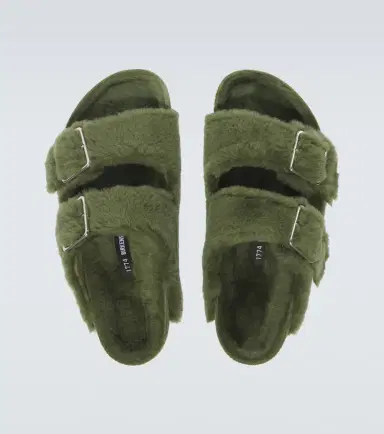 Birkenstock 1774 Arizona 1774 shearling-lined suede sandals | Thumbnail 4