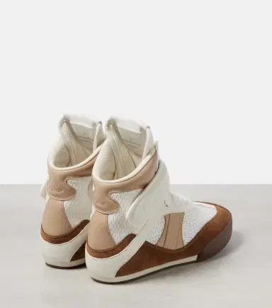 Chloé Chloé Chloé Kick leather-trimmed high-top sneakers | Thumbnail 4 Chloé Chloé Chloé Kick leather-trimmed high-top sneakers | Thumbnail 4