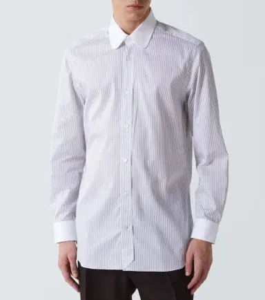 dunhill Striped cotton twill shirt | Thumbnail 5 dunhill Striped cotton twill shirt | Thumbnail 5