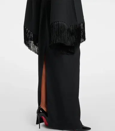 Taller Marmo Magnifique fringed crêpe gown | Thumbnail 4