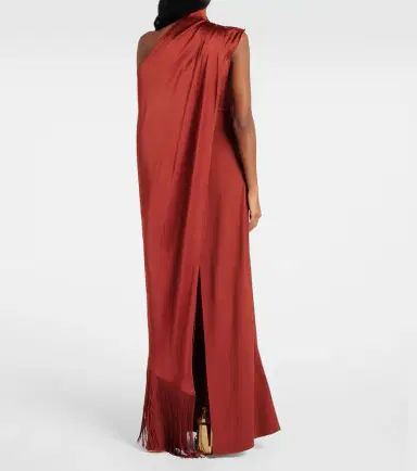 Taller Marmo Berenson fringed one-shoulder gown | Thumbnail 3