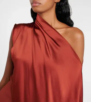 Taller Marmo Berenson fringed one-shoulder gown | Thumbnail 5
