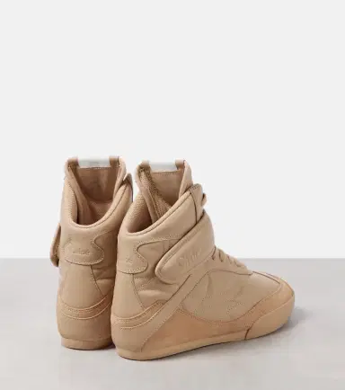 Chloé Chloé Kick suede-trimmed leather high-top sneakers | Thumbnail 4 Chloé Chloé Kick suede-trimmed leather high-top sneakers | Thumbnail 4