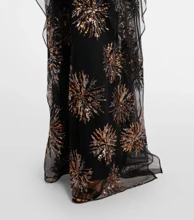 Taller Marmo Gran Soleil embellished tulle kaftan | Thumbnail 4