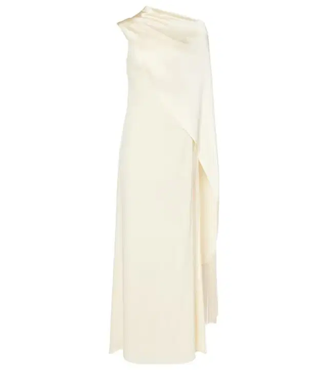 Taller Marmo Berenson caped crêpe cady gown