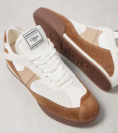 Chloé Chloé Kick suede and leather-trimmed sneakers | Thumbnail 2 Chloé Chloé Kick suede and leather-trimmed sneakers | Thumbnail 2