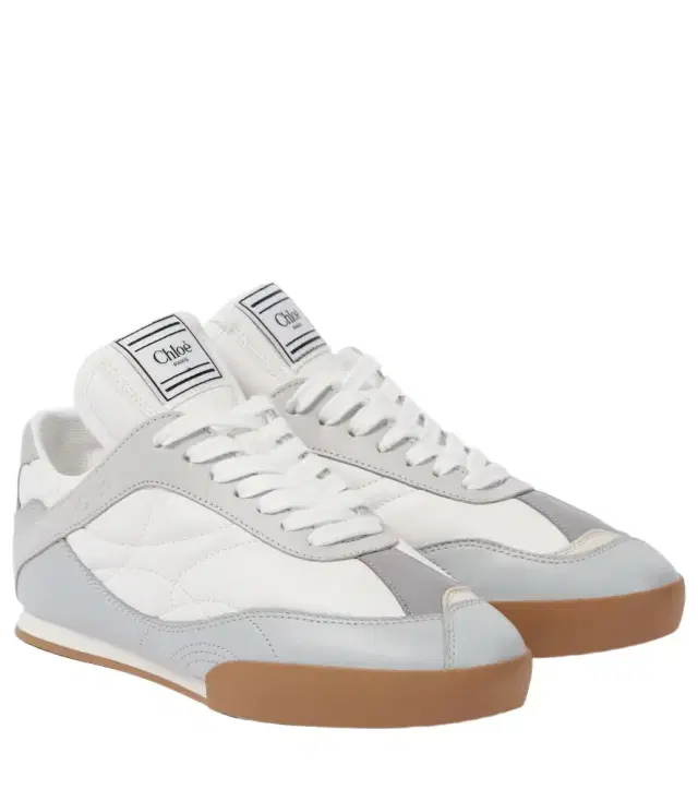 Chloe Chloé Kick suede-trimmed sneakers
