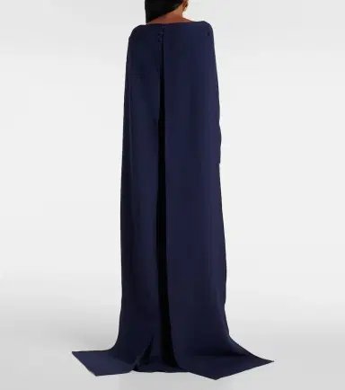 Safiyaa Ginevra caped crêpe gown | Thumbnail 2