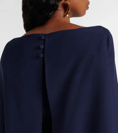 Safiyaa Ginevra caped crêpe gown | Thumbnail 6