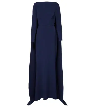 Safiyaa Ginevra caped crêpe gown | Thumbnail 1