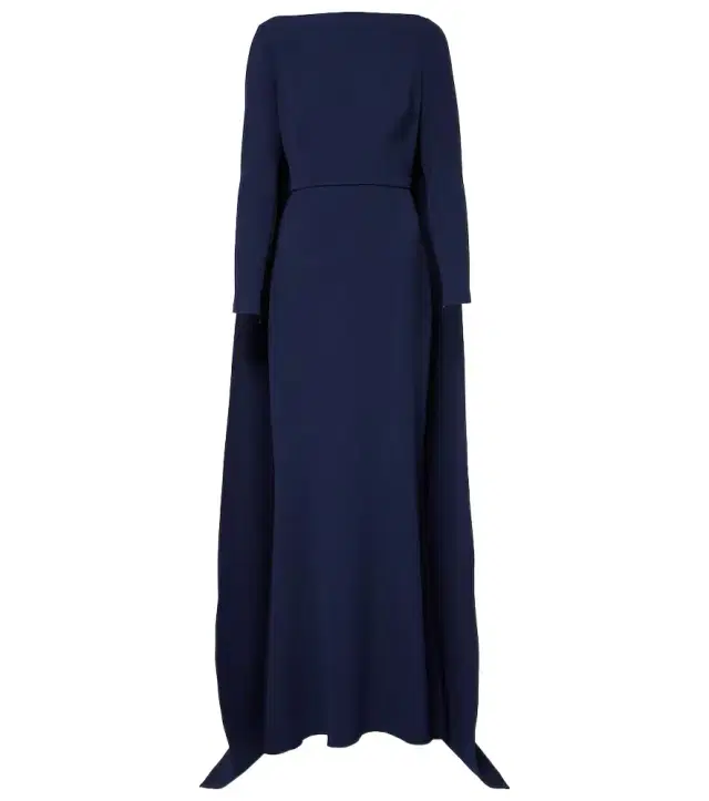 Safiyaa Ginevra caped crêpe gown