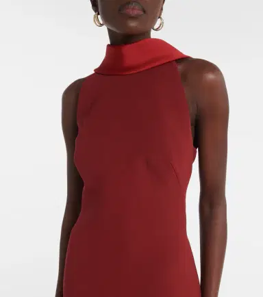 Safiyaa Holliana satin-trimmed crêpe gown | Thumbnail 2