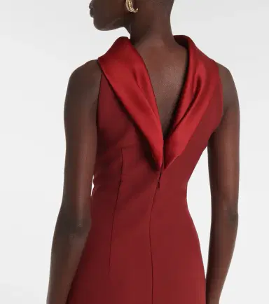 Safiyaa Holliana satin-trimmed crêpe gown | Thumbnail 5