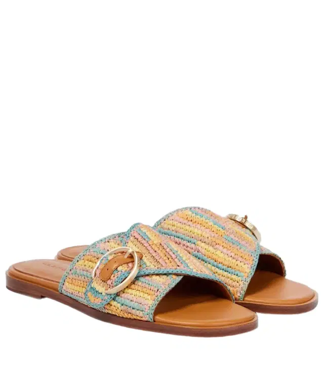 CLERGERIE Irme raffia slides