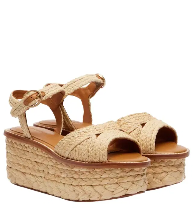 CLERGERIE Arty raffia platform sandals