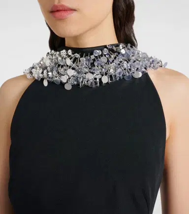 Safiyaa Holli embellished crêpe and satin gown | Thumbnail 6