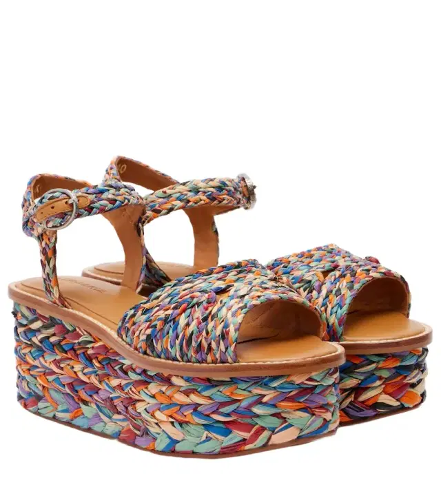 CLERGERIE Arty raffia platform sandals