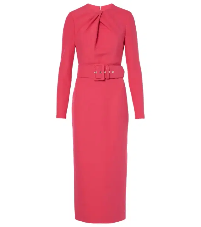Safiyaa Belted midi dress