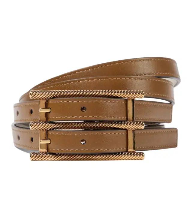 Reversible leather belt