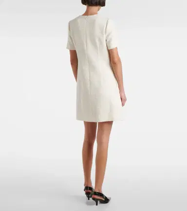 Oscar de la Renta Orchid embroidered cotton tweed shift dress | Thumbnail 5