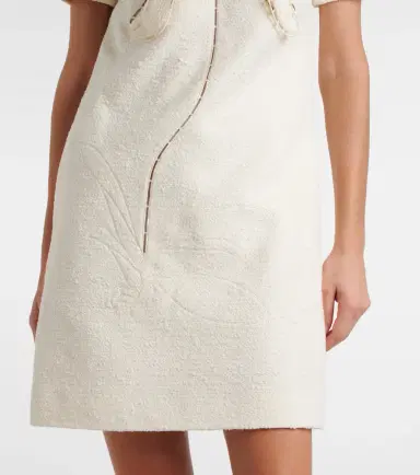 Oscar de la Renta Orchid embroidered cotton tweed shift dress | Thumbnail 6
