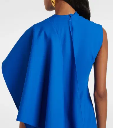 Oscar de la Renta Caped wool-blend minidress | Thumbnail 2