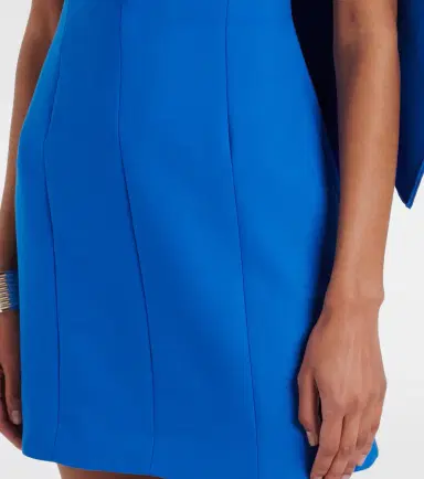 Oscar de la Renta Caped wool-blend minidress | Thumbnail 4