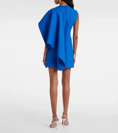 Oscar de la Renta Caped wool-blend minidress | Thumbnail 5