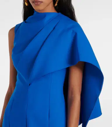 Oscar de la Renta Caped wool-blend minidress | Thumbnail 6
