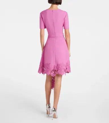 Oscar de la Renta Floral lace-trimmed midi dress | Thumbnail 4