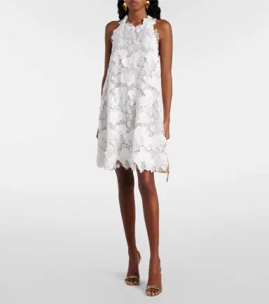 Oscar de la Renta Floral guipure lace minidress | Thumbnail 2