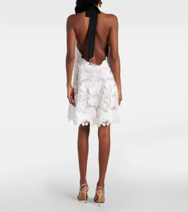 Oscar de la Renta Floral guipure lace minidress | Thumbnail 3