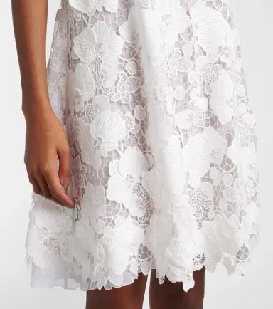 Oscar de la Renta Floral guipure lace minidress | Thumbnail 5